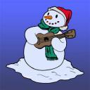 snowman ukulele weepop christmas card