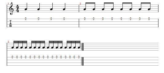 quarter notes eighth notes ukulele standard notation