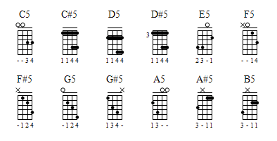 B5 Chord Guitar