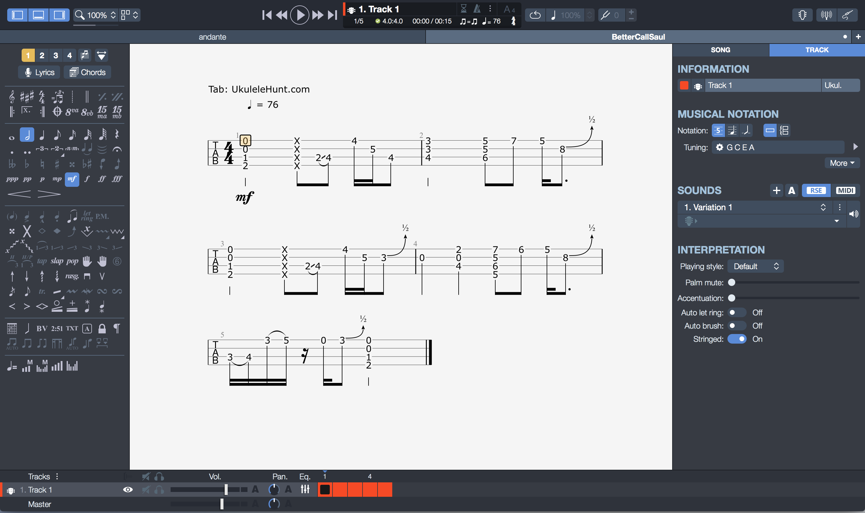 guitar pro tablature