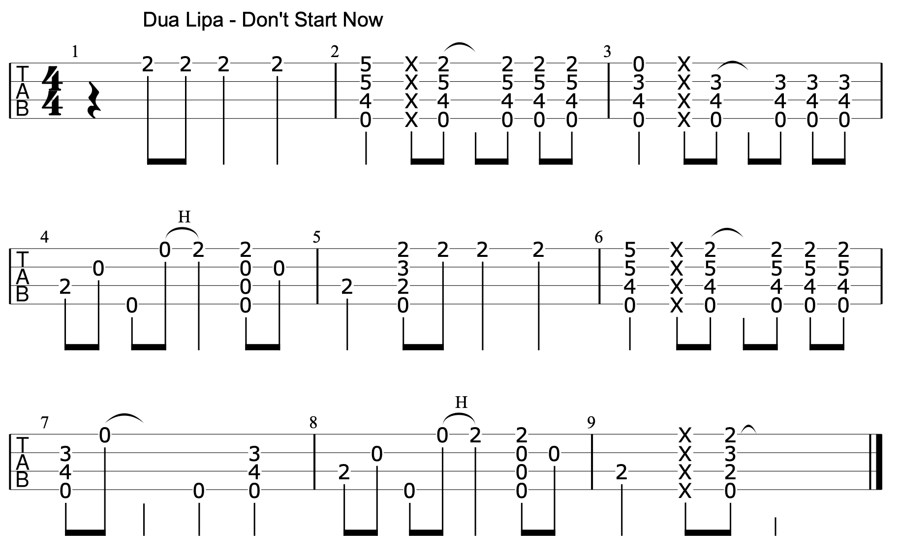 Dua Lipa - Don't Start Now: 7 second #ukulele lesson. 